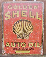 Sign for Golden Shell Auto Oil