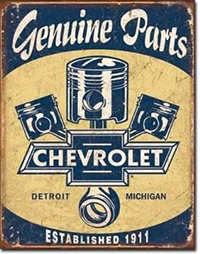 Sign for Chevy auto parts.